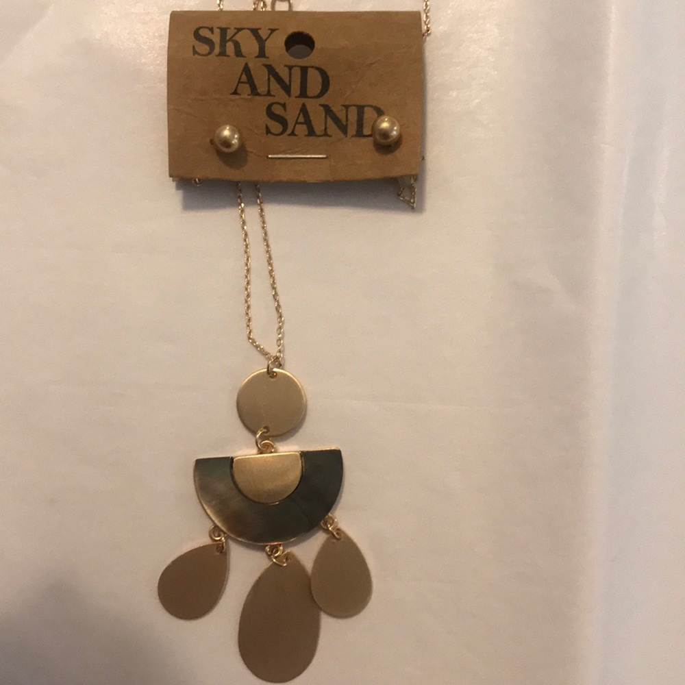 Sky and sand LONG necklace